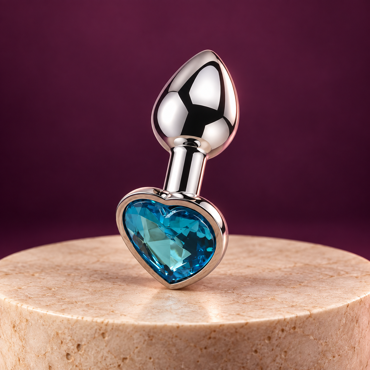 Gemstone-base mini metal plug — styled supplier-reference image; final configuration pending