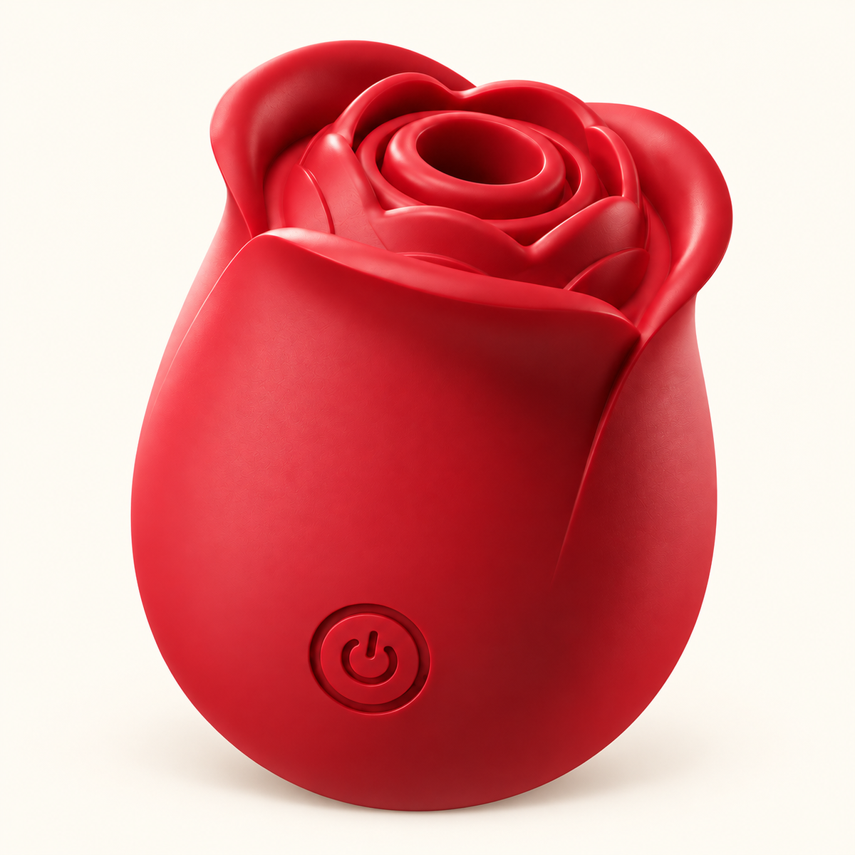 Rechargeable rose suction device — clean ivory KINKZA product view
